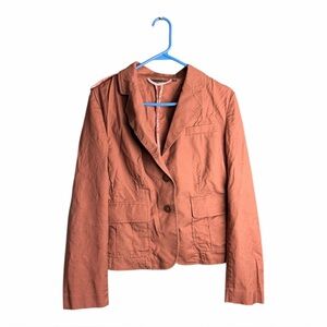 The Limited Womens Blazer Jacket Brown Notch Lapel Pockets Single Breasted Sz 10